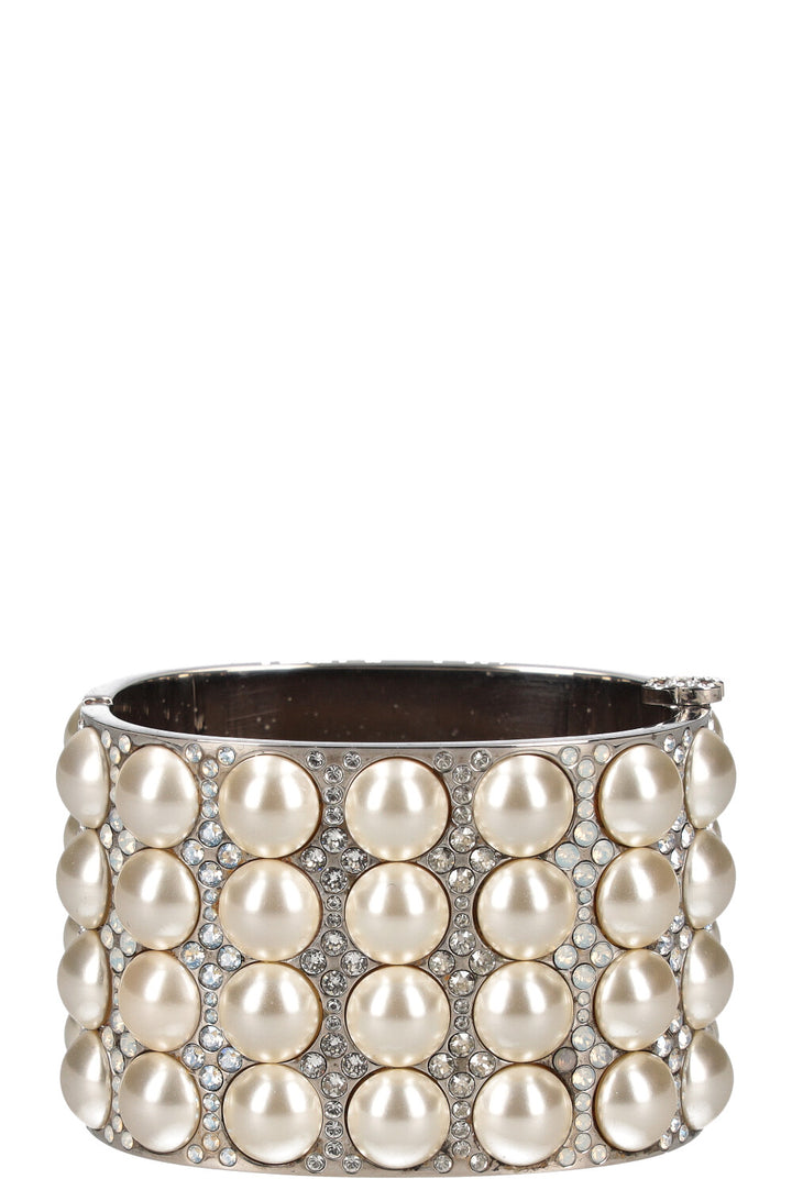 CHANEL 2017 Cuff Bracelet Faux-Pearls