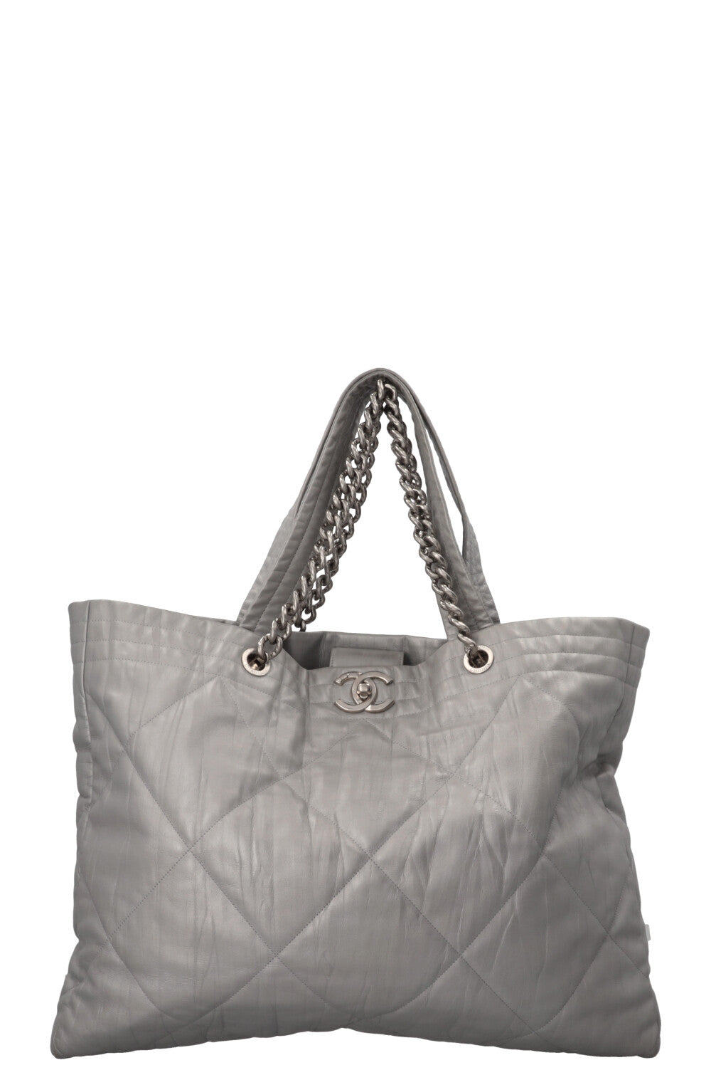 CHANEL 2017 Ground Control Tote Calfskin Silver