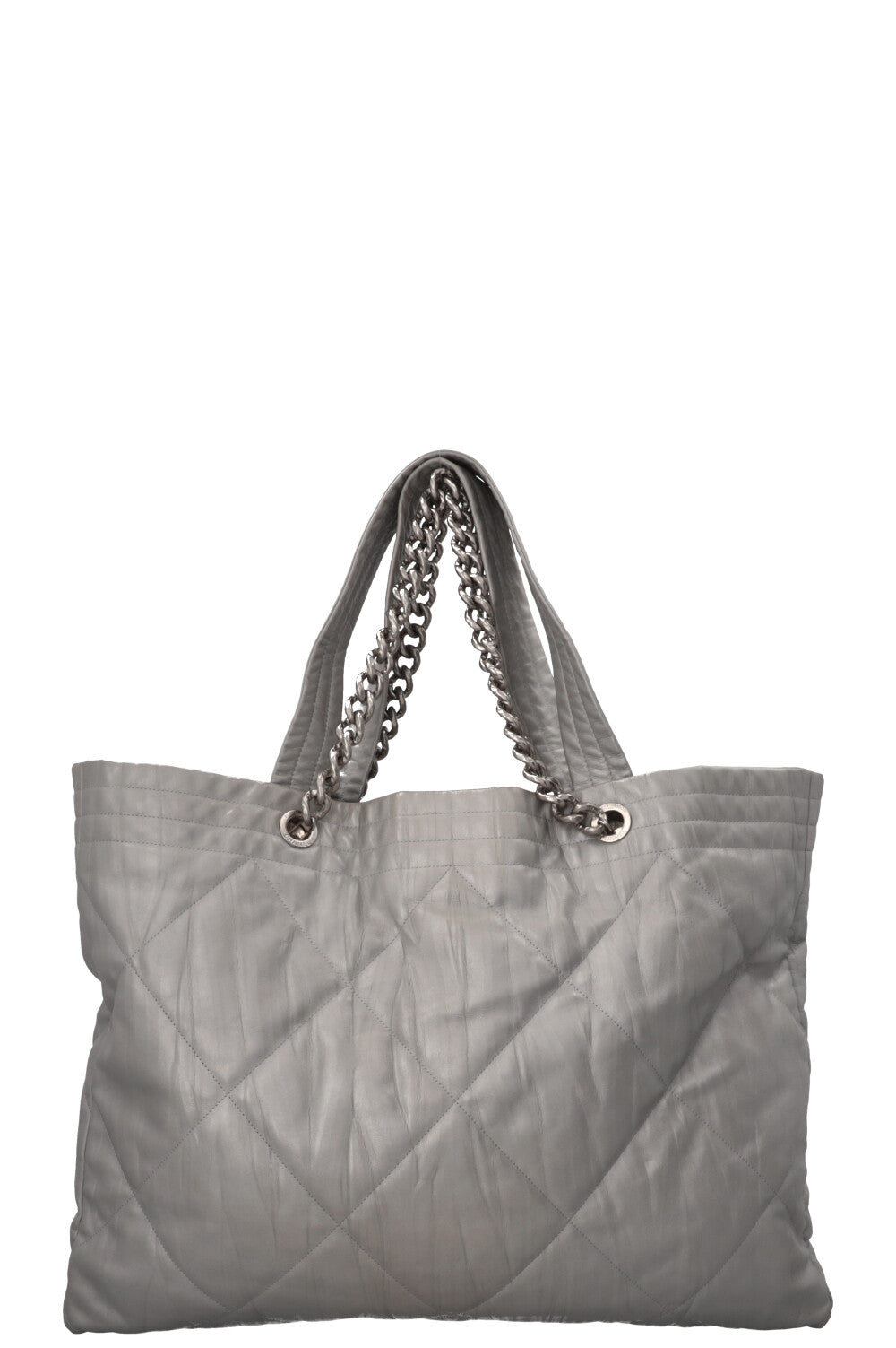 CHANEL 2017 Ground Control Tote Calfskin Silver