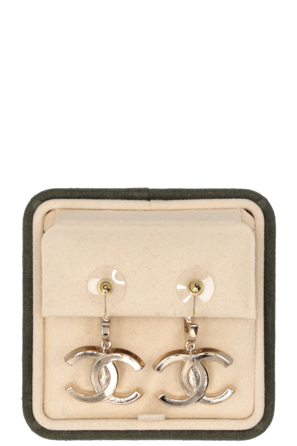 CHANEL 2023 CC Mark Rhinestone Earrings Silver