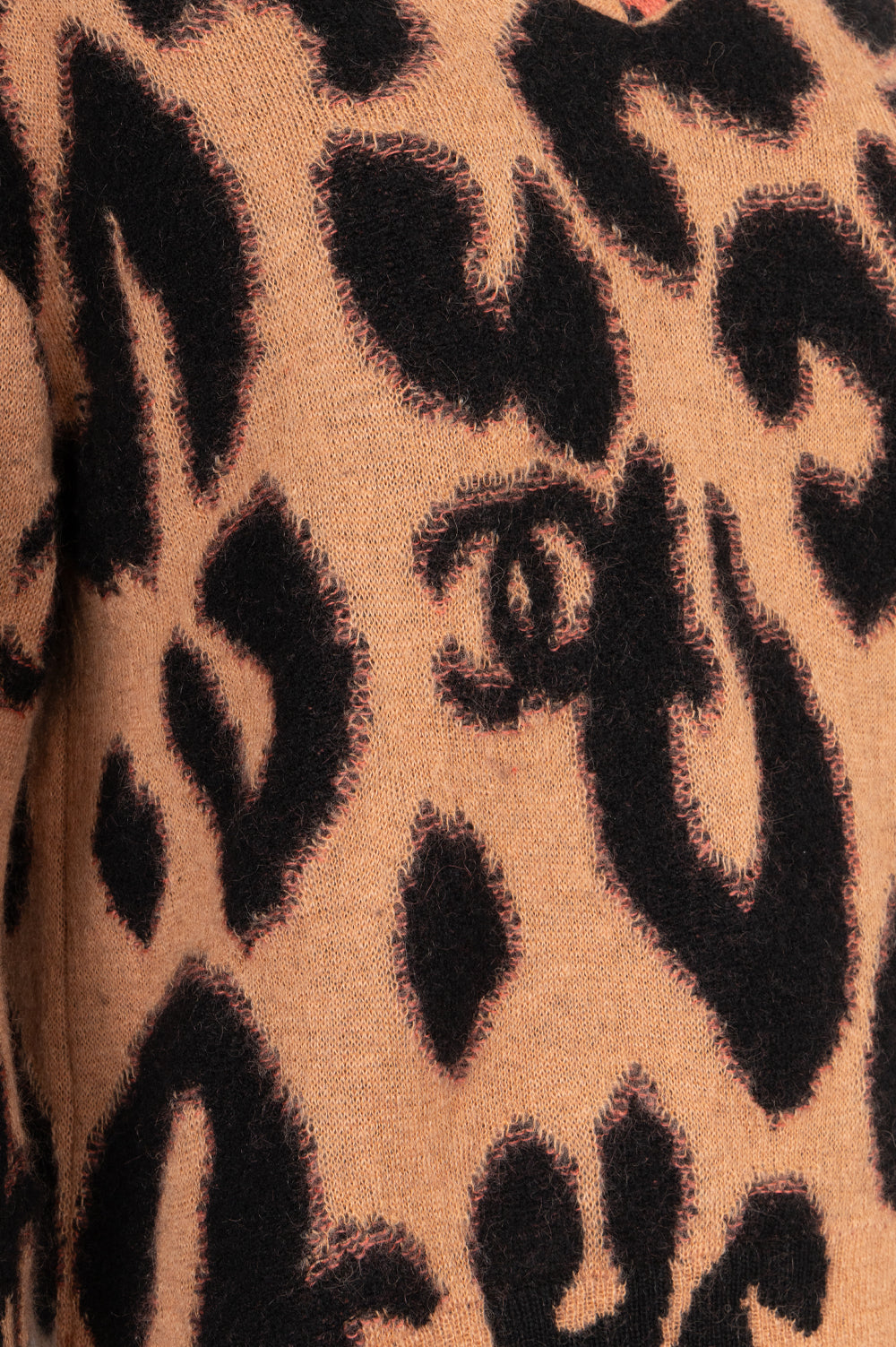 CHANEL 2023 Knit Cashmere Mohair Cheetah