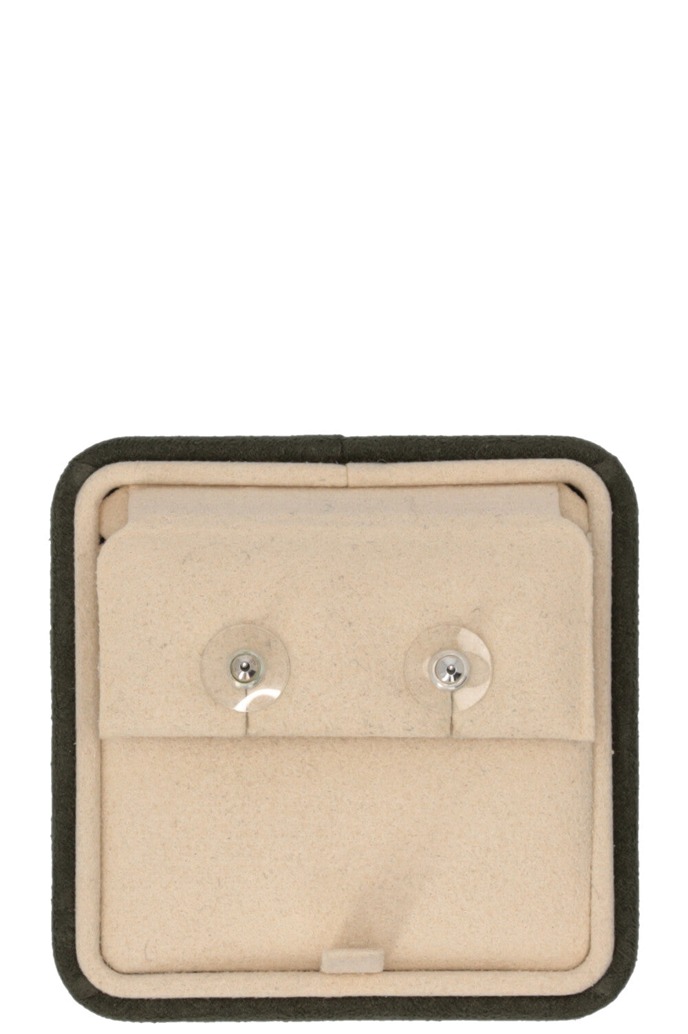 CHANEL 2024 CC Pearl Strass Earrings Silver