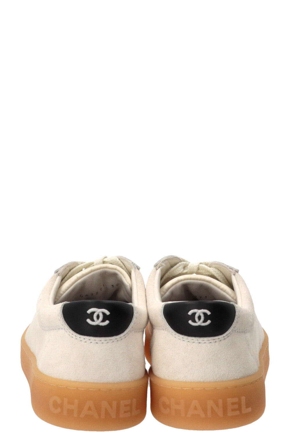 CHANEL 2026 Baskets Basses CC Daim Blanc