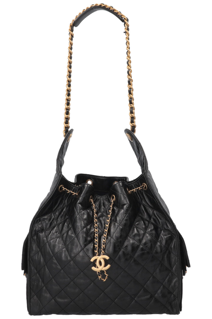 CHANEL 25 Small Calfskin Black