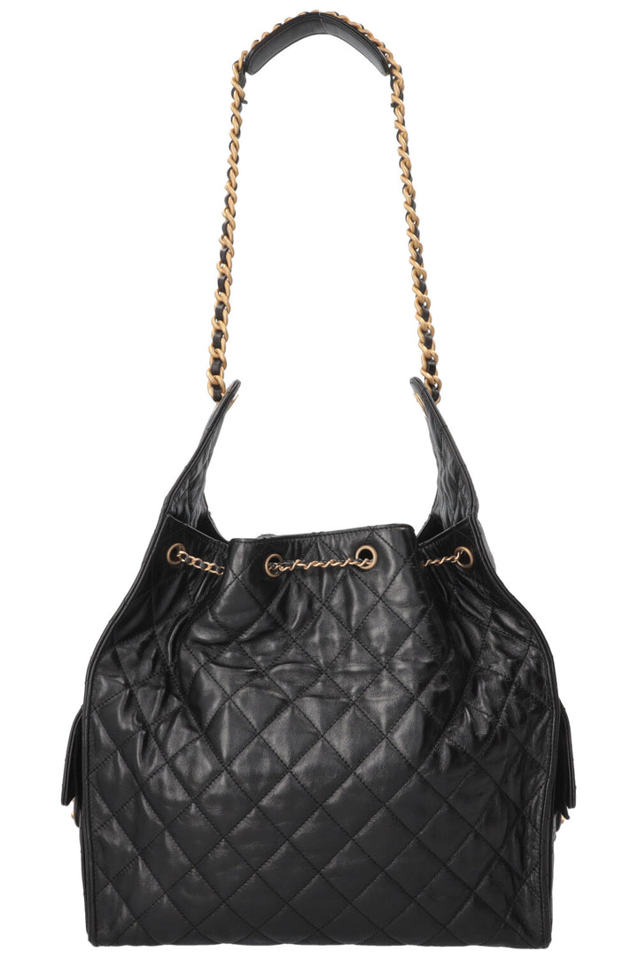 CHANEL 25 Small Calfskin Black