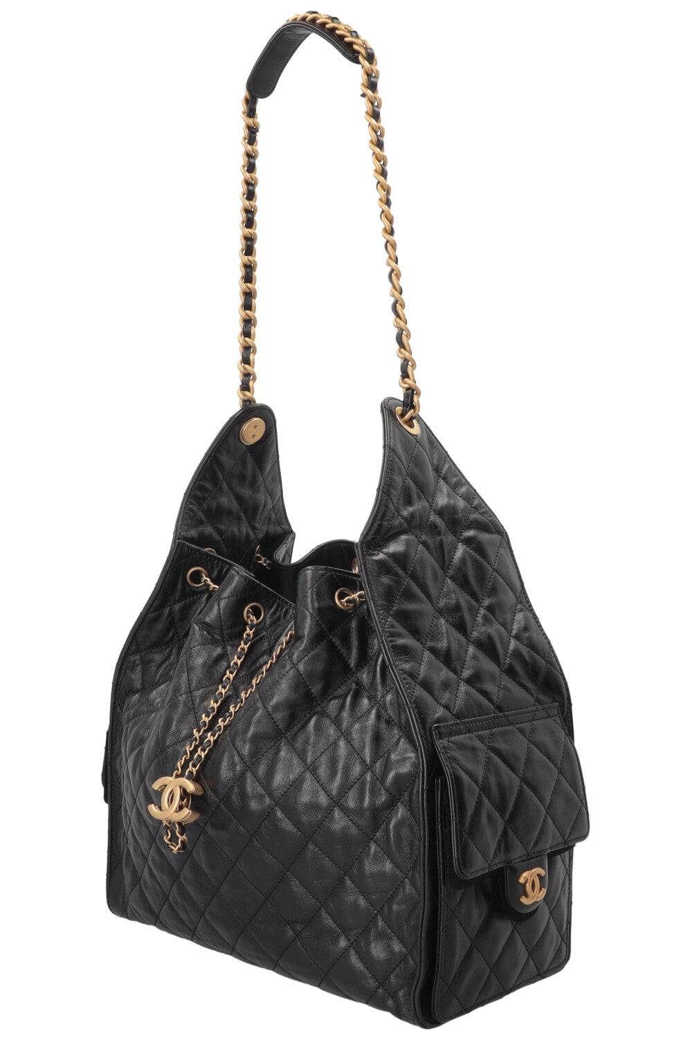 CHANEL 25 Small Calfskin Black