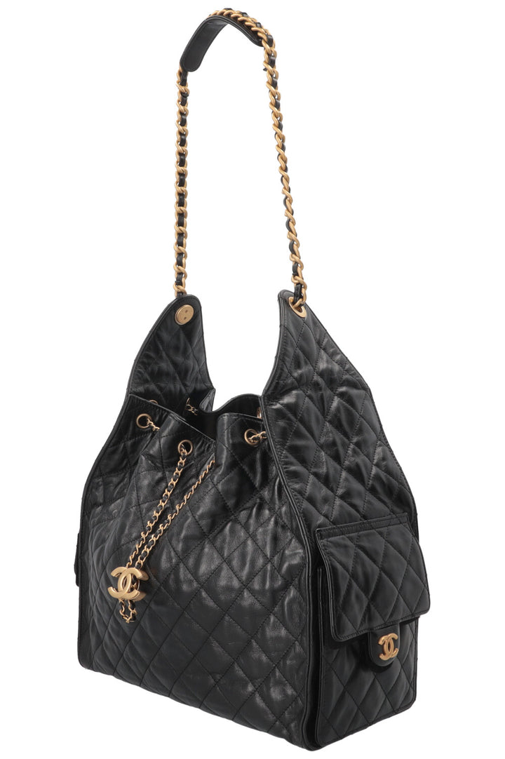 CHANEL 25 Small Calfskin Black
