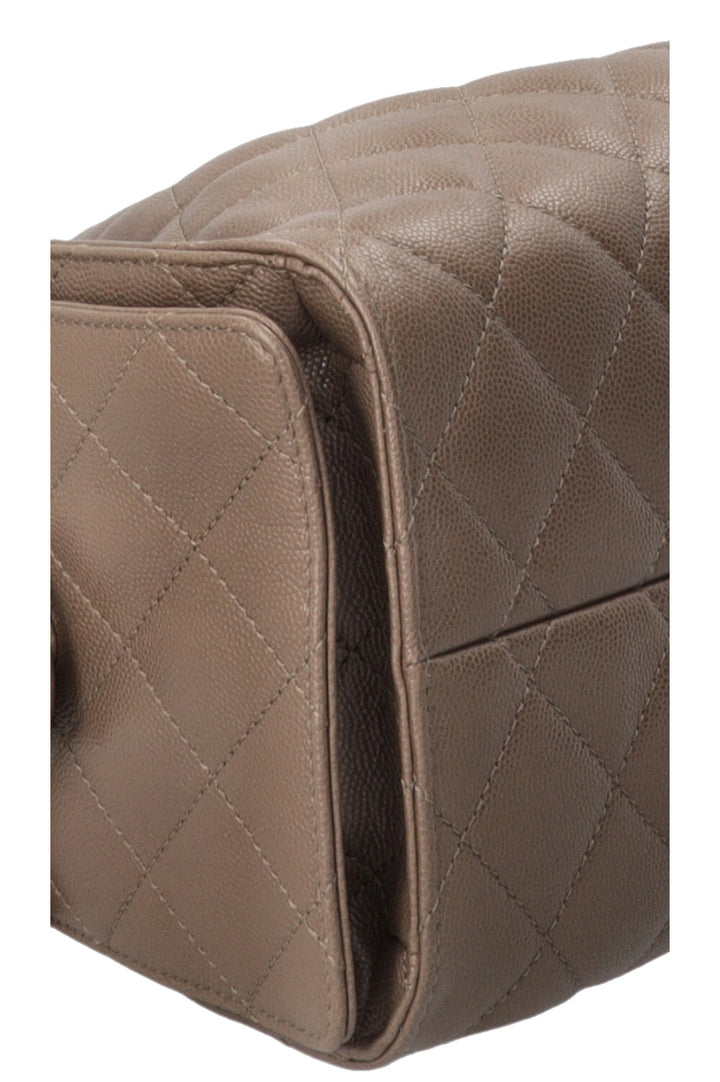 CHANEL 25 Small Caviar Leather Khaki