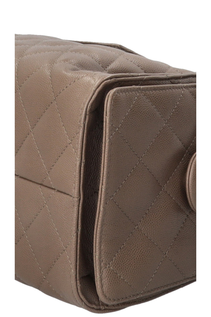 CHANEL 25 Small Caviar Leather Khaki