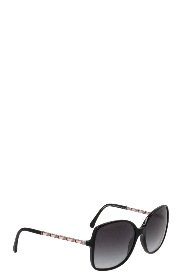 CHANEL 5210-Q Sunglasses Black with Chain