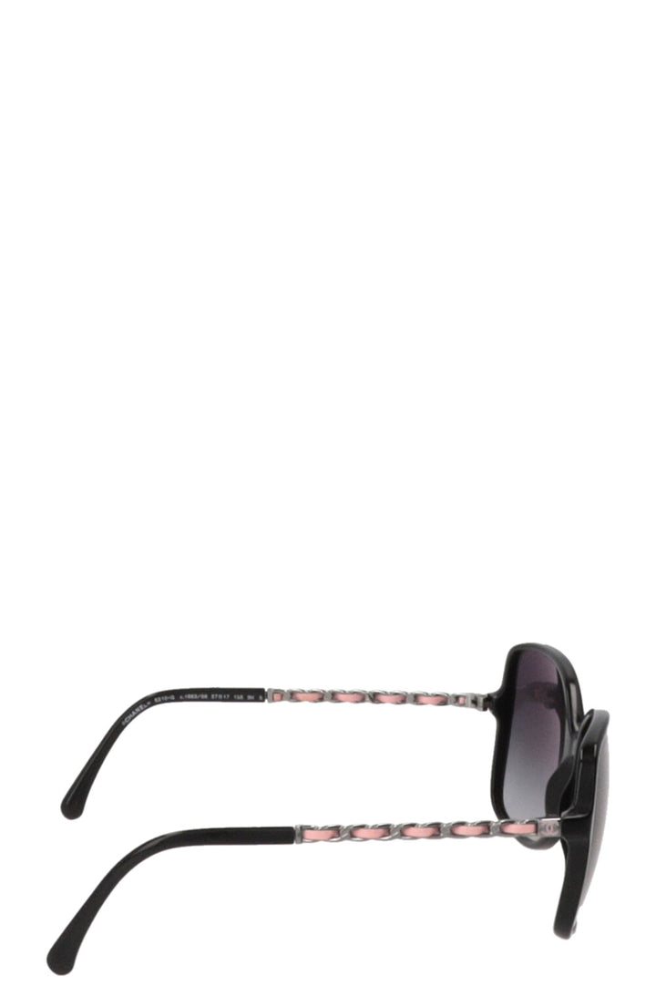 CHANEL 5210-Q Sunglasses Black with Chain