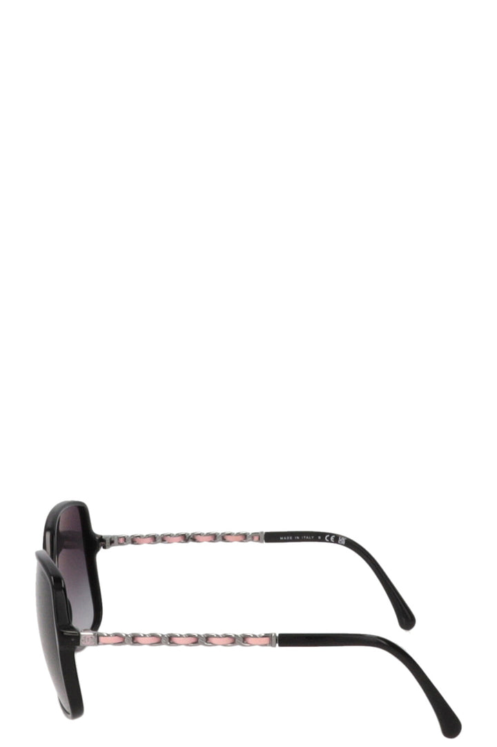CHANEL 5210-Q Sunglasses Black with Chain