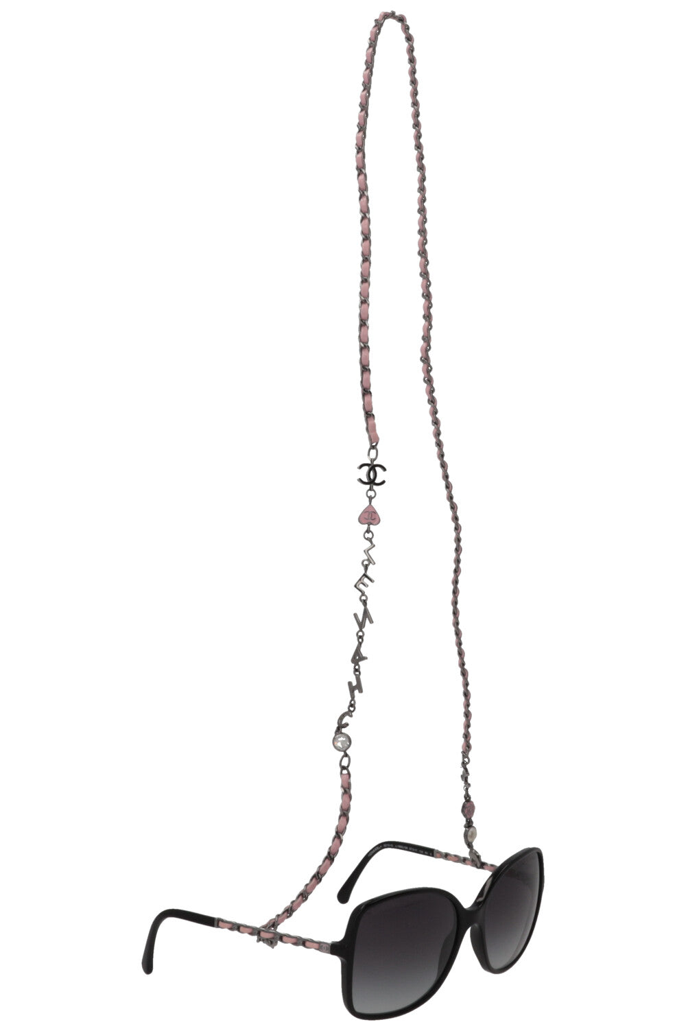CHANEL 5210-Q Sunglasses Black with Chain