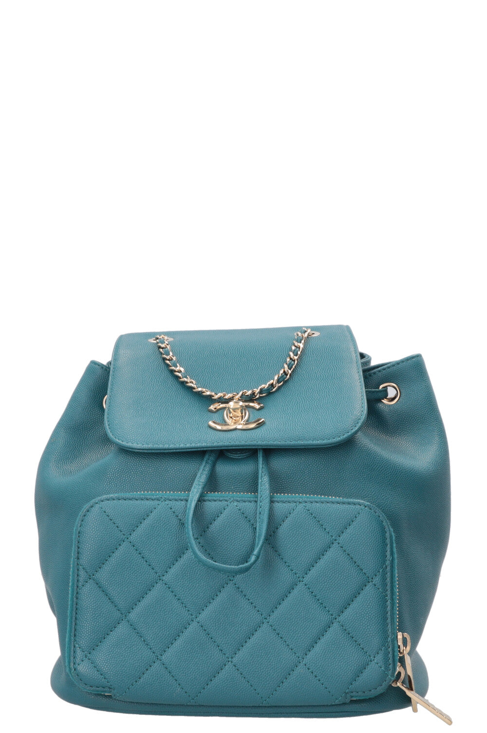 CHANEL Affinity Backpack Caviar Turquoise