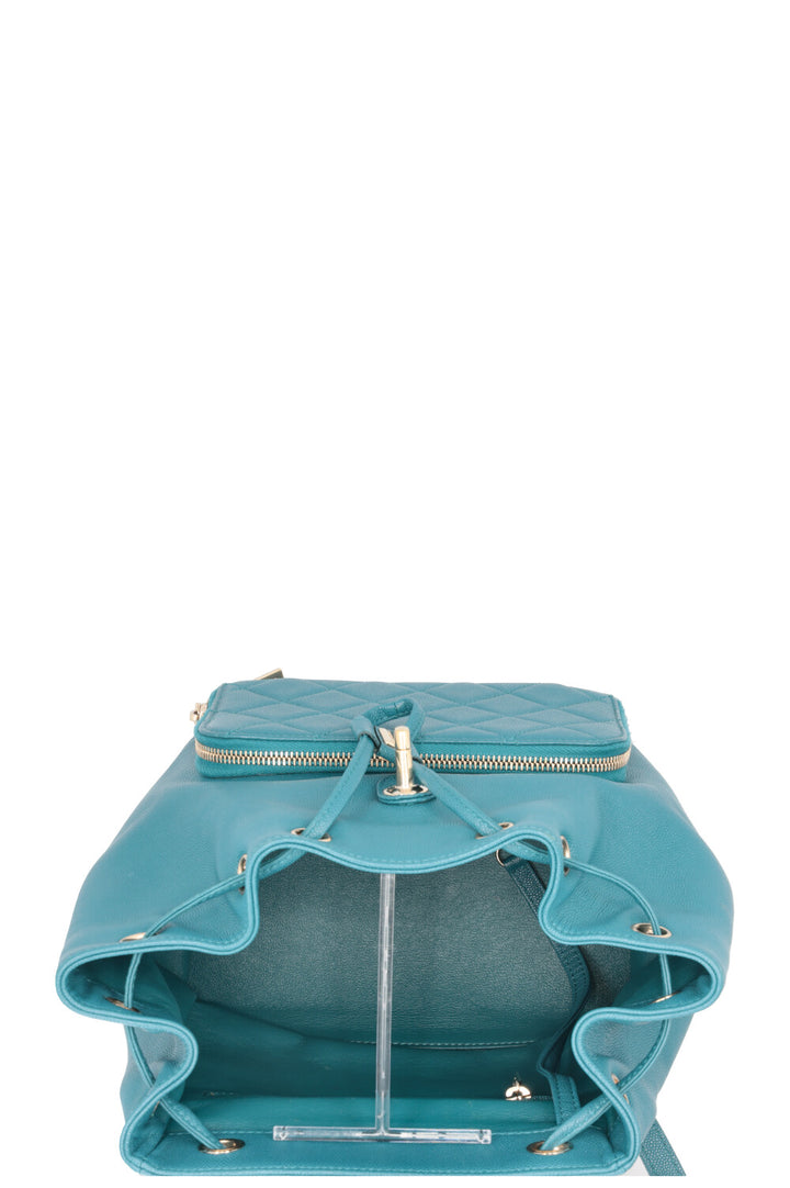 CHANEL Affinity Backpack Caviar Turquoise