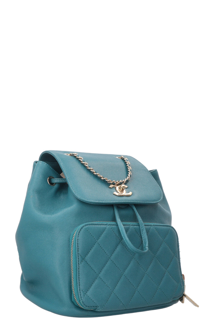 CHANEL Affinity Backpack Caviar Turquoise
