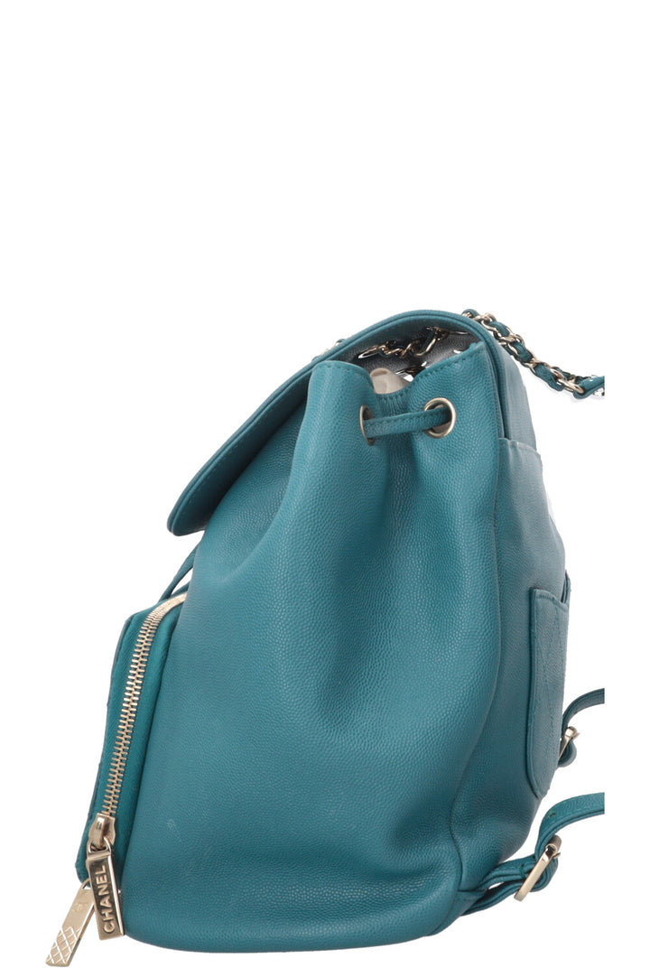 CHANEL Affinity Backpack Caviar Turquoise