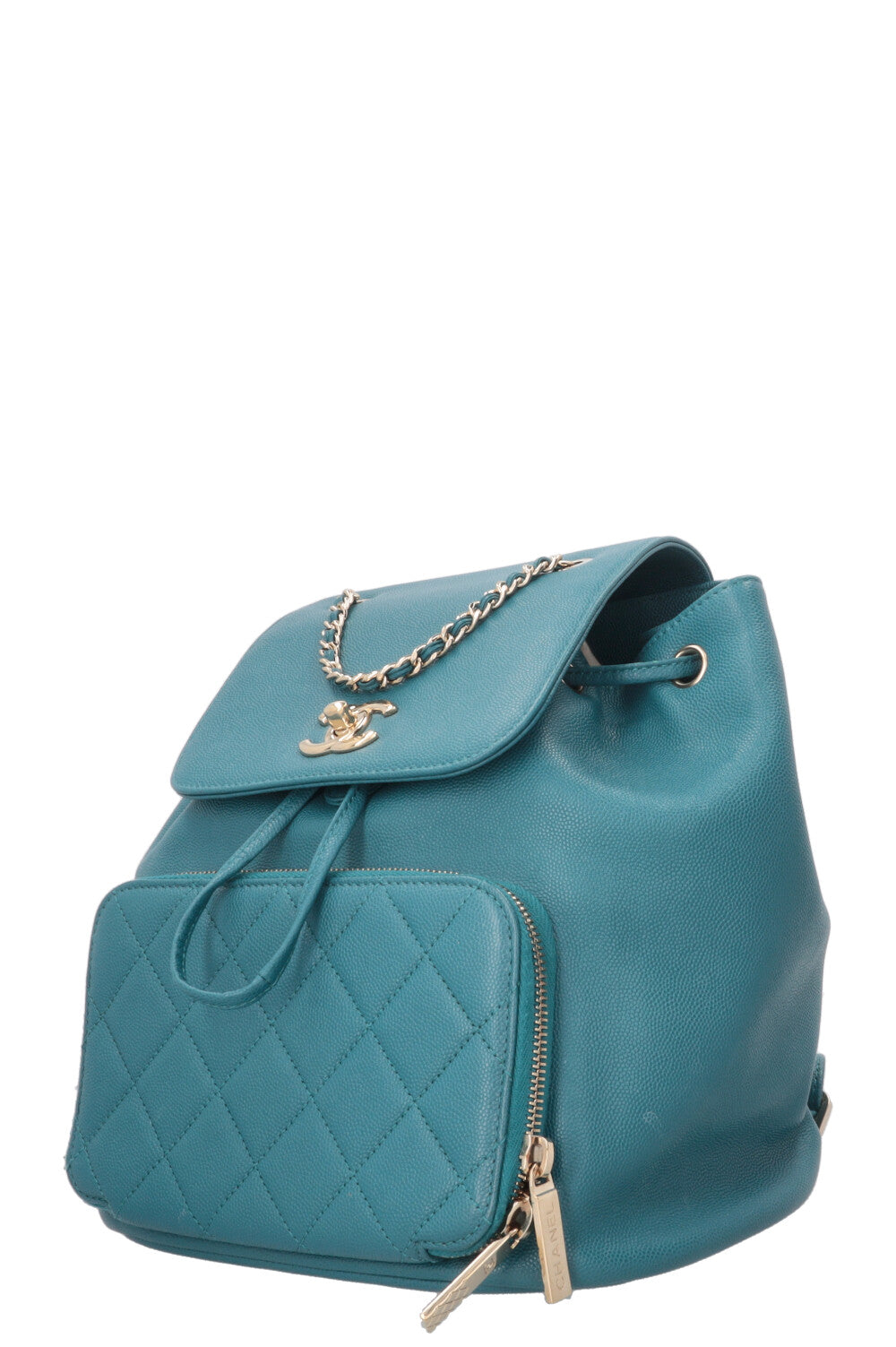 CHANEL Affinity Backpack Caviar Turquoise