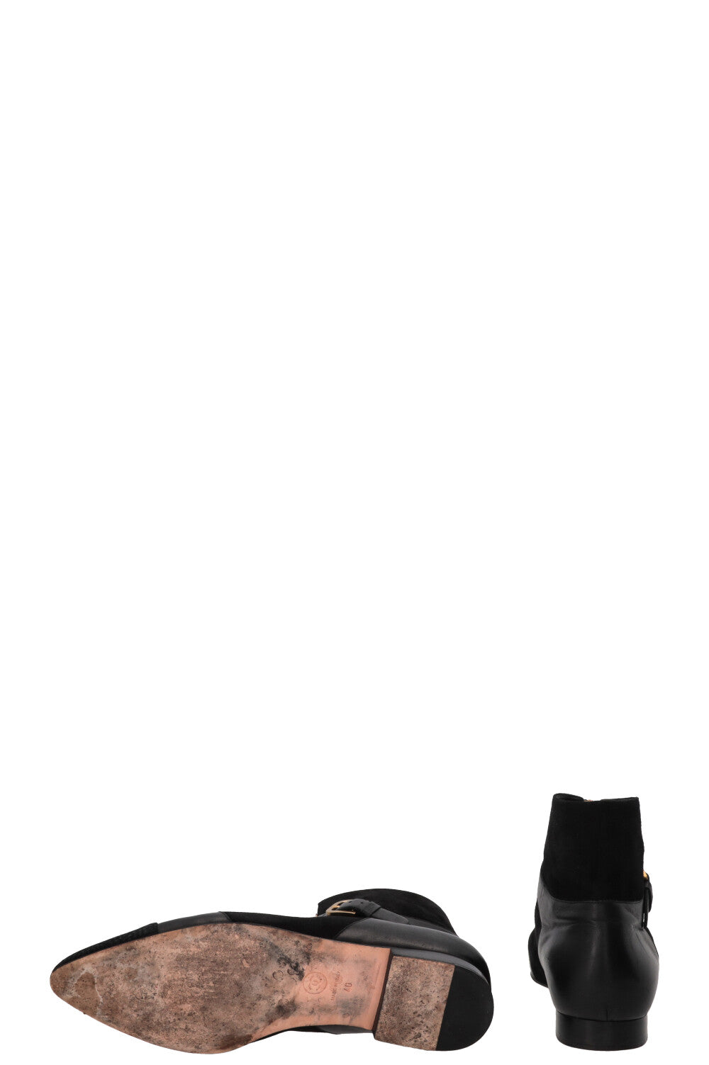 CHANEL Ankle Boots Suede Black