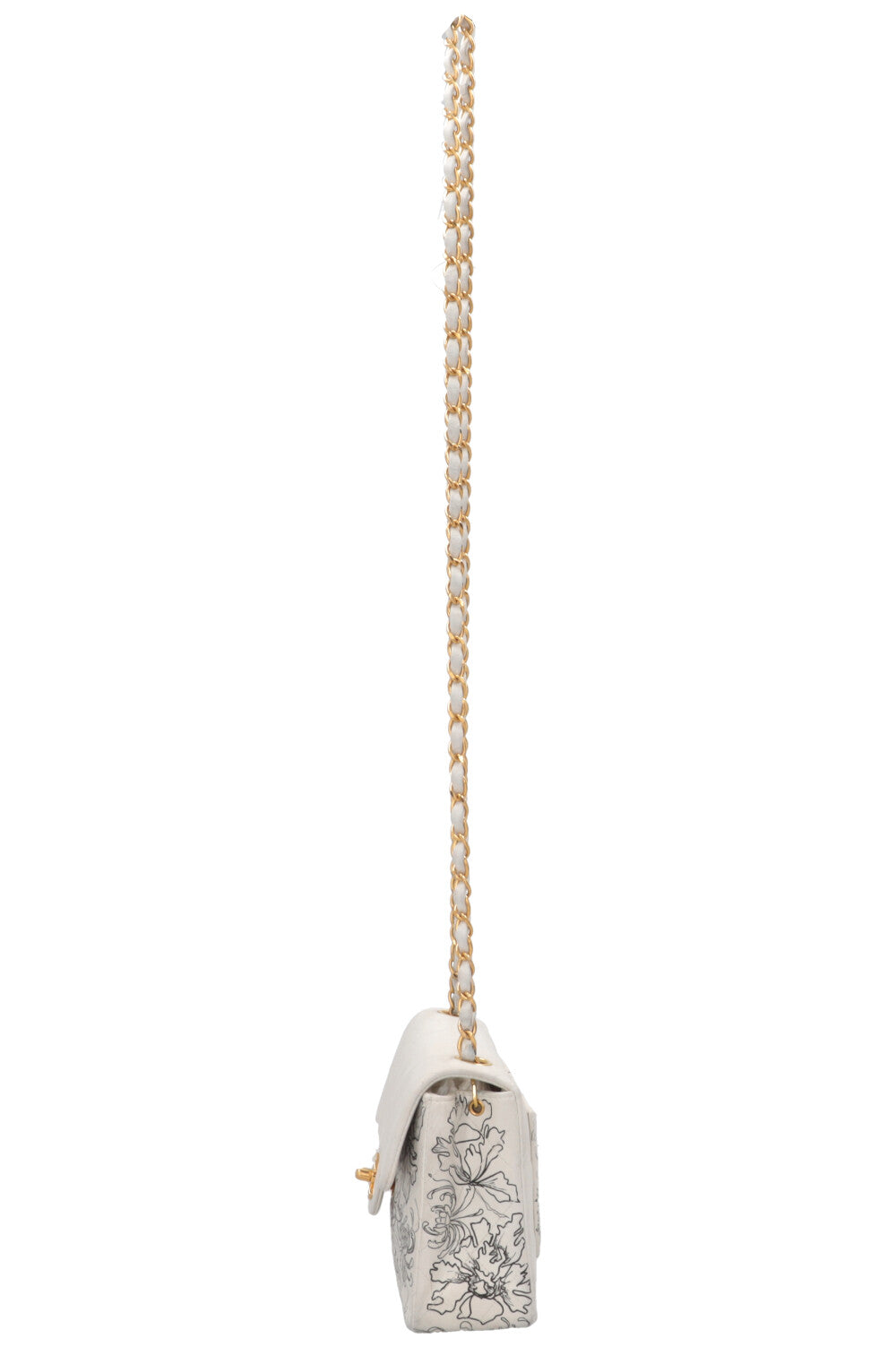 UNFOLD Artistic Chanel Single Flap Bag Small White