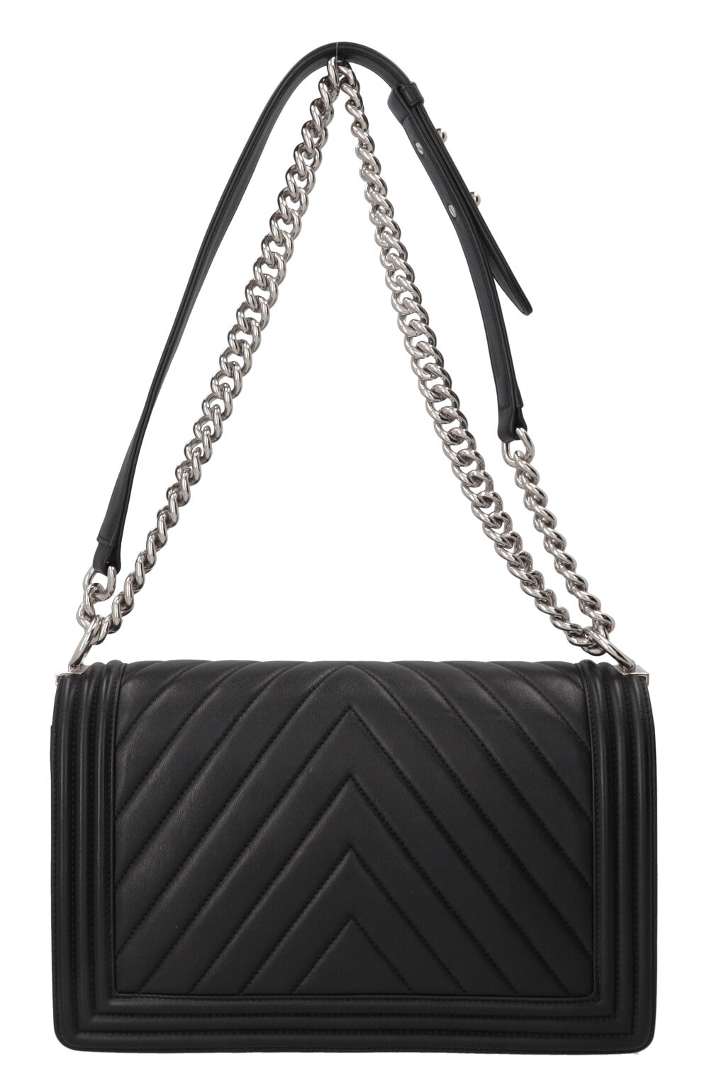 CHANEL Boy Bag New Medium Leather Black