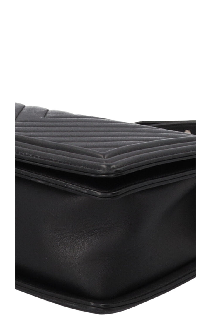 CHANEL Boy Bag New Medium Leather Black