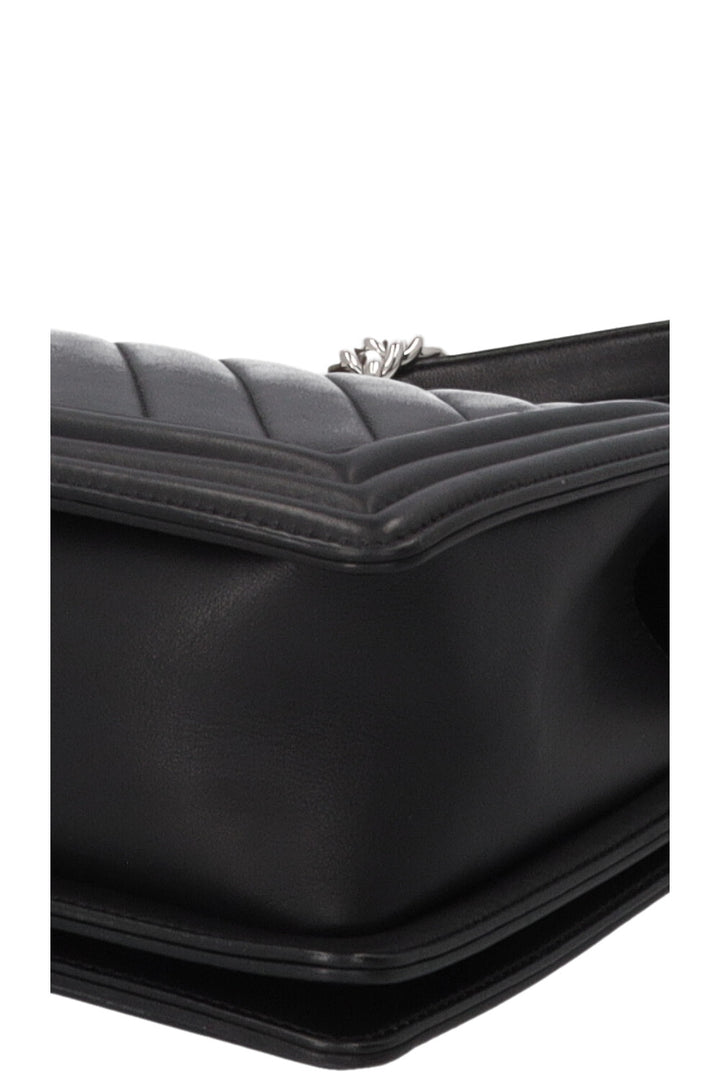 CHANEL Boy Bag New Medium Leather Black