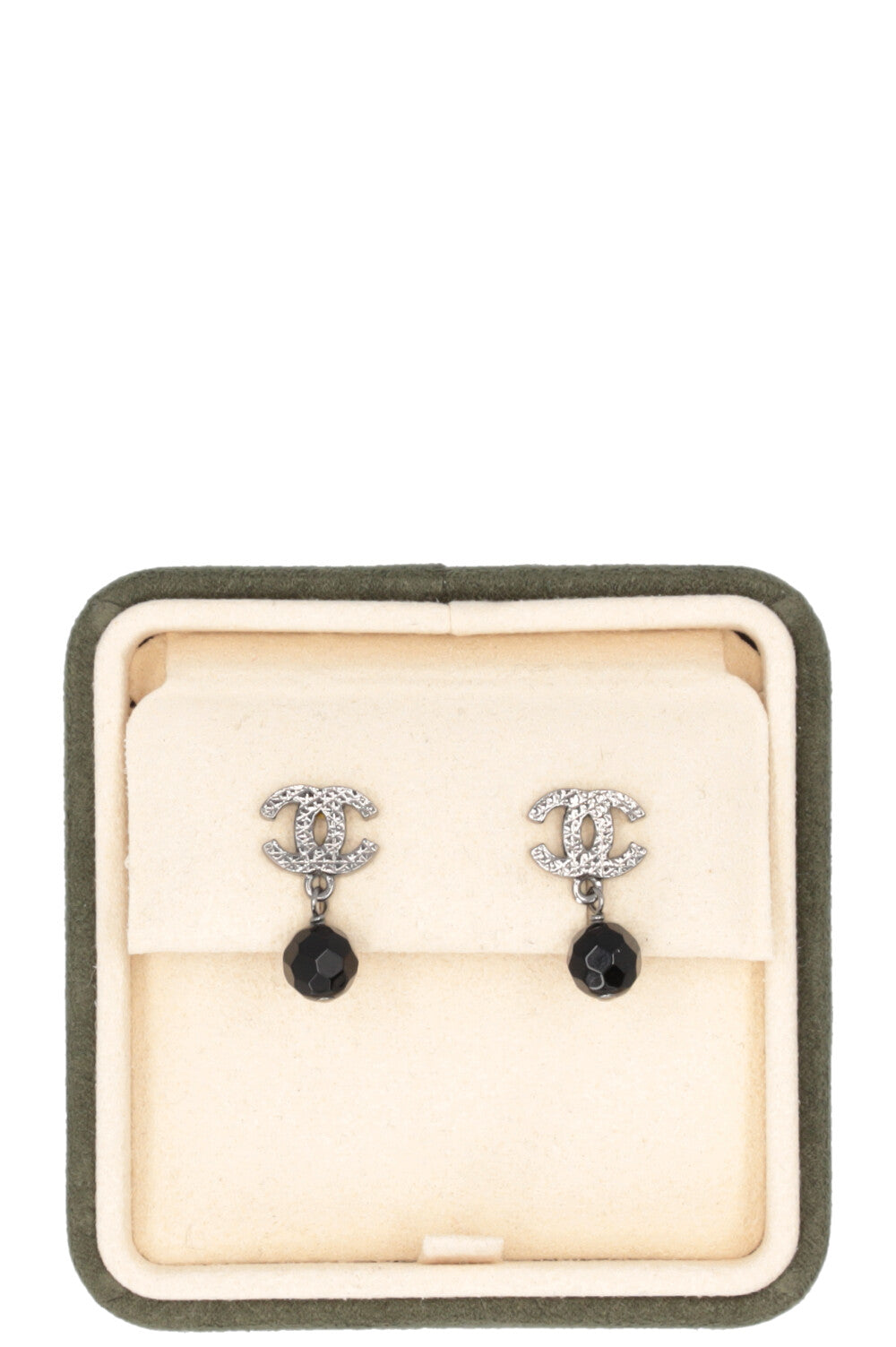 CHANEL CC Ball Drop Metal Black