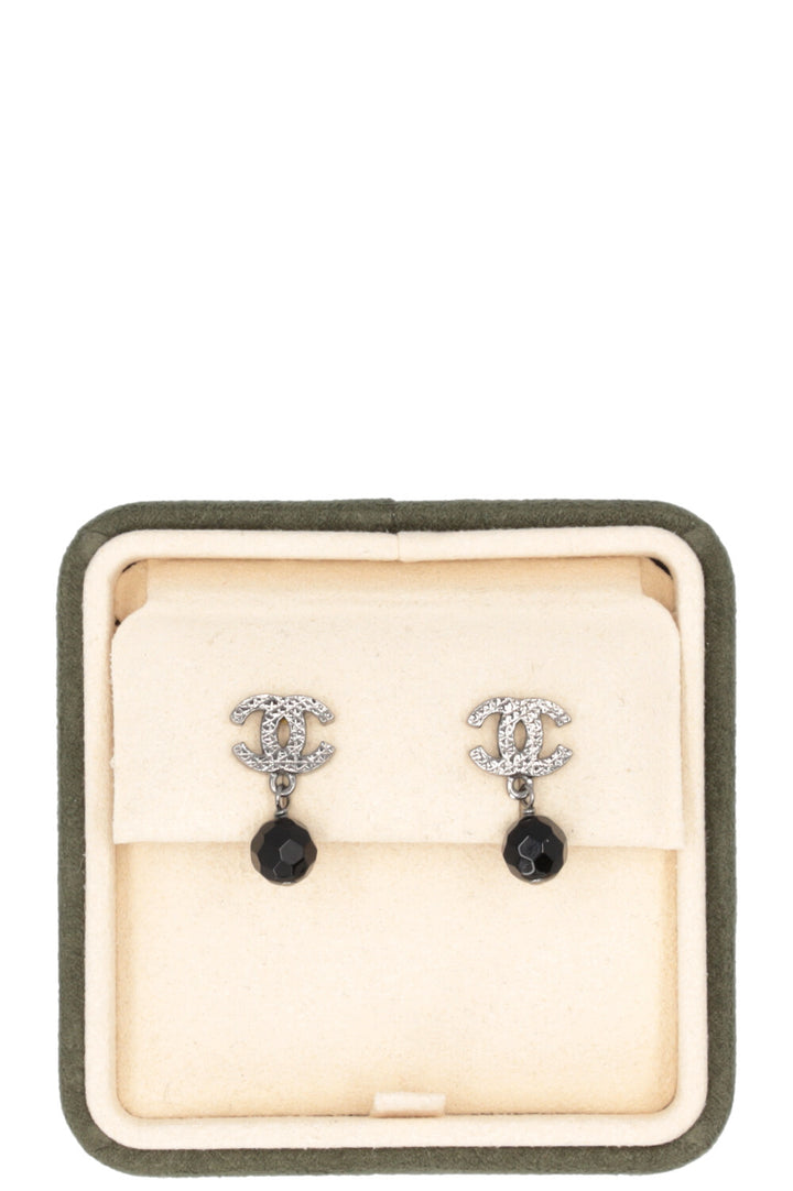 CHANEL CC Ball Drop Metal Black