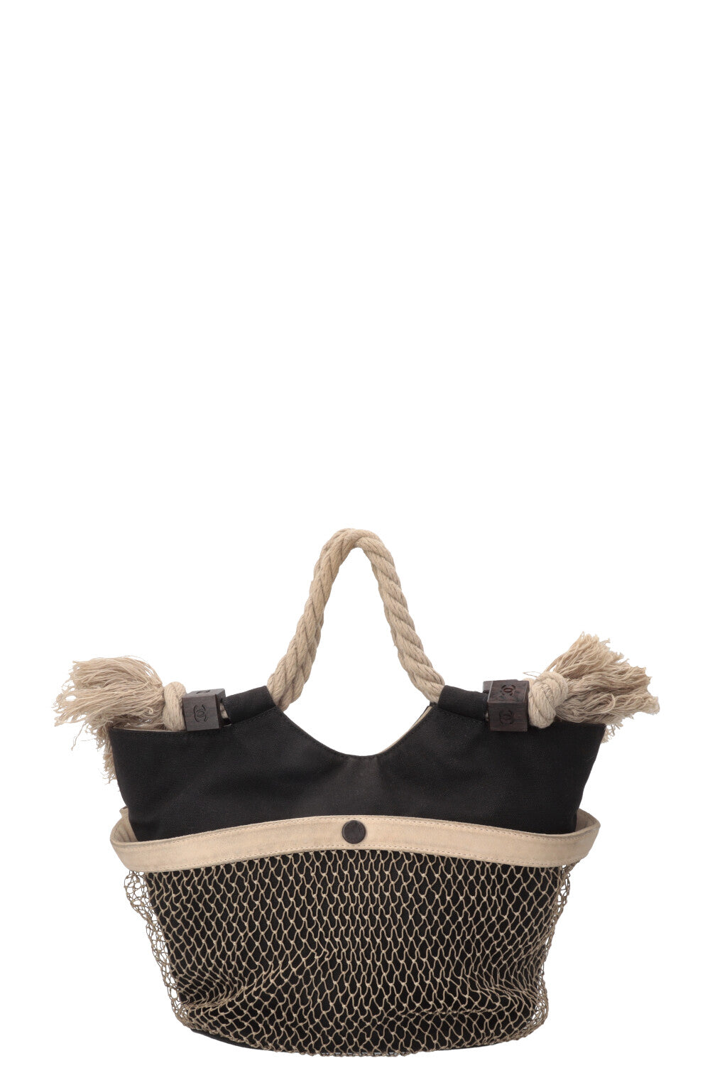CHANEL CC Camellia Rope Bag Canvas