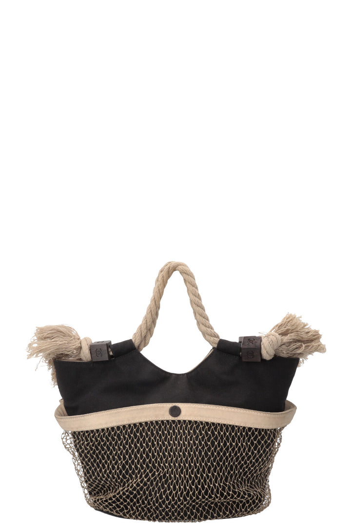 CHANEL CC Camellia Rope Bag Canvas