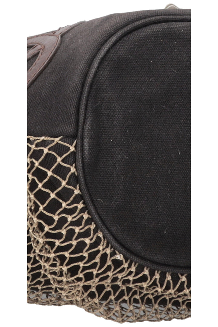 CHANEL CC Camellia Rope Bag Canvas