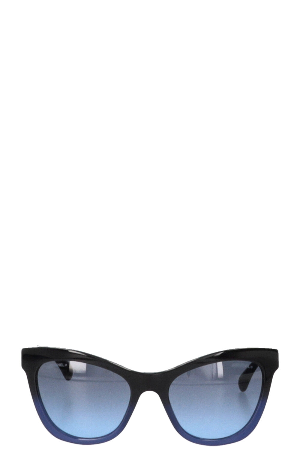 CHANEL CC Cat Eye Sunglasses Blue Black