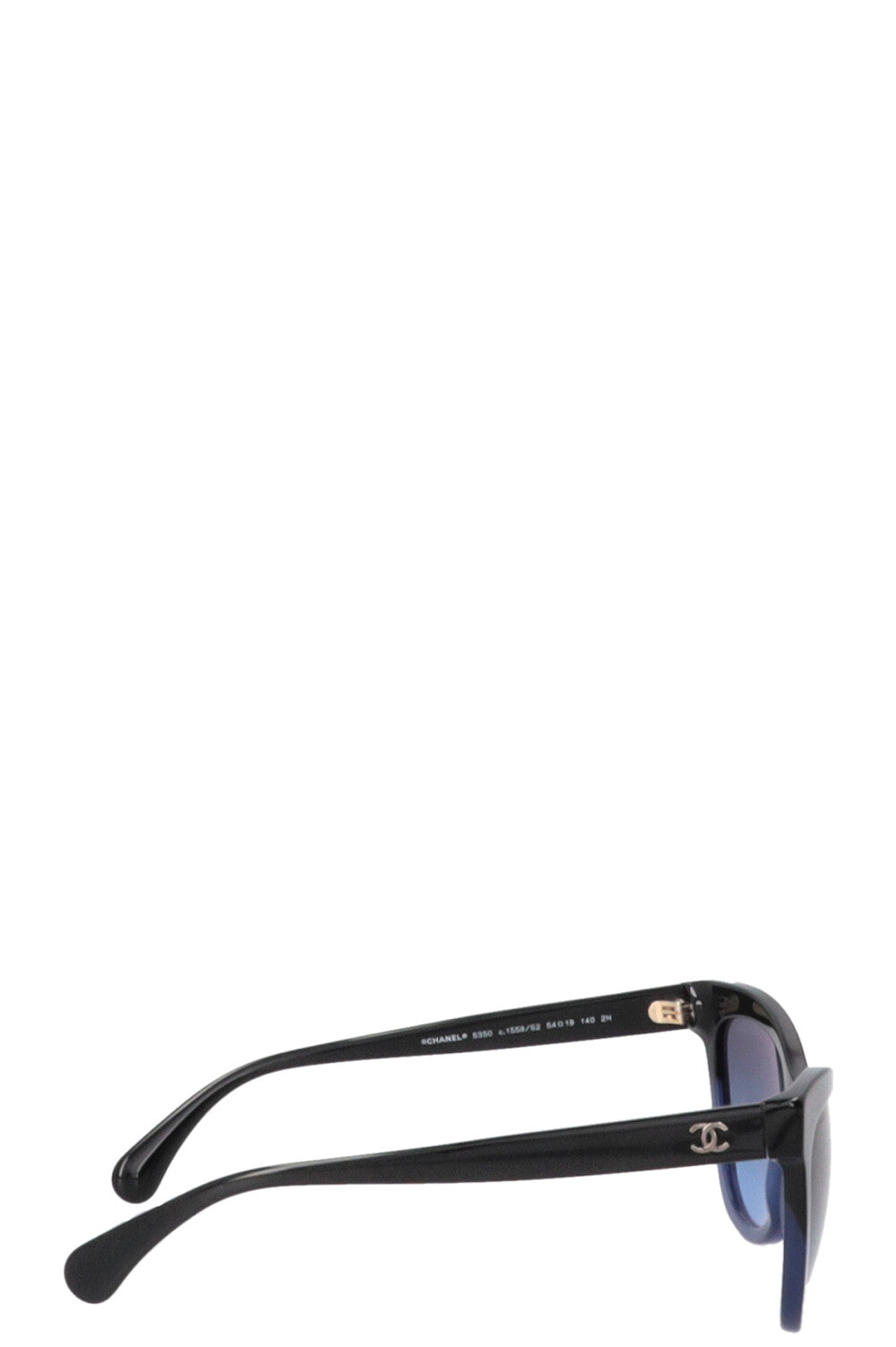 CHANEL CC Cat Eye Sunglasses Blue Black