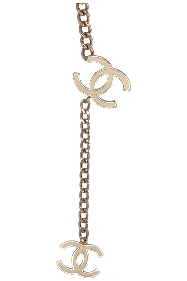CHANEL CC Chain Belt Champagnergold Ivory