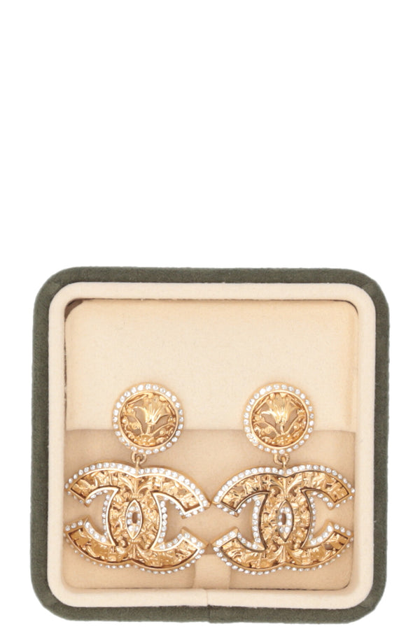 CHANEL CC Boucles d'oreilles pendantes Doré