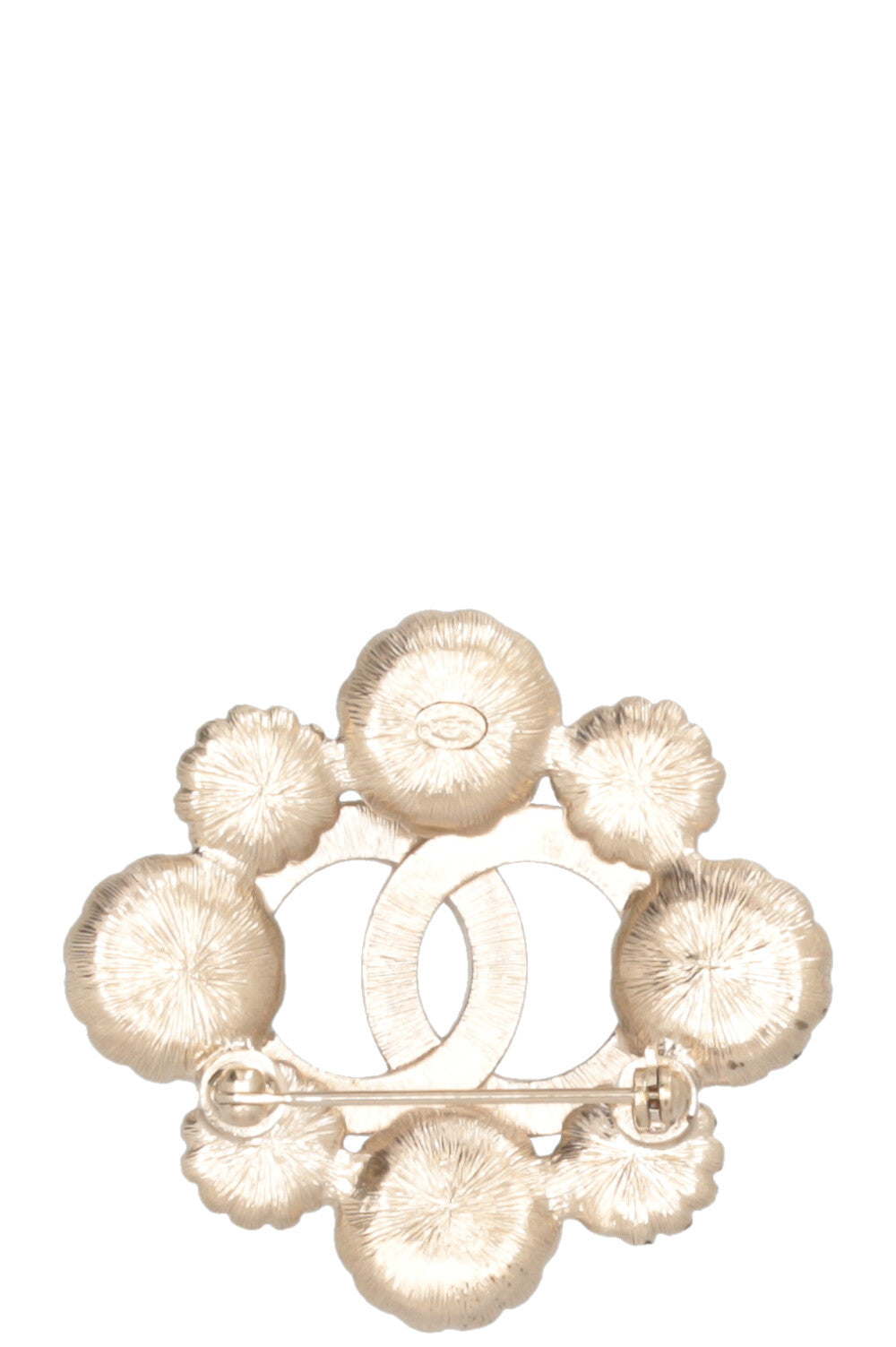 CHANEL CC Embellished Brooch Metal Black