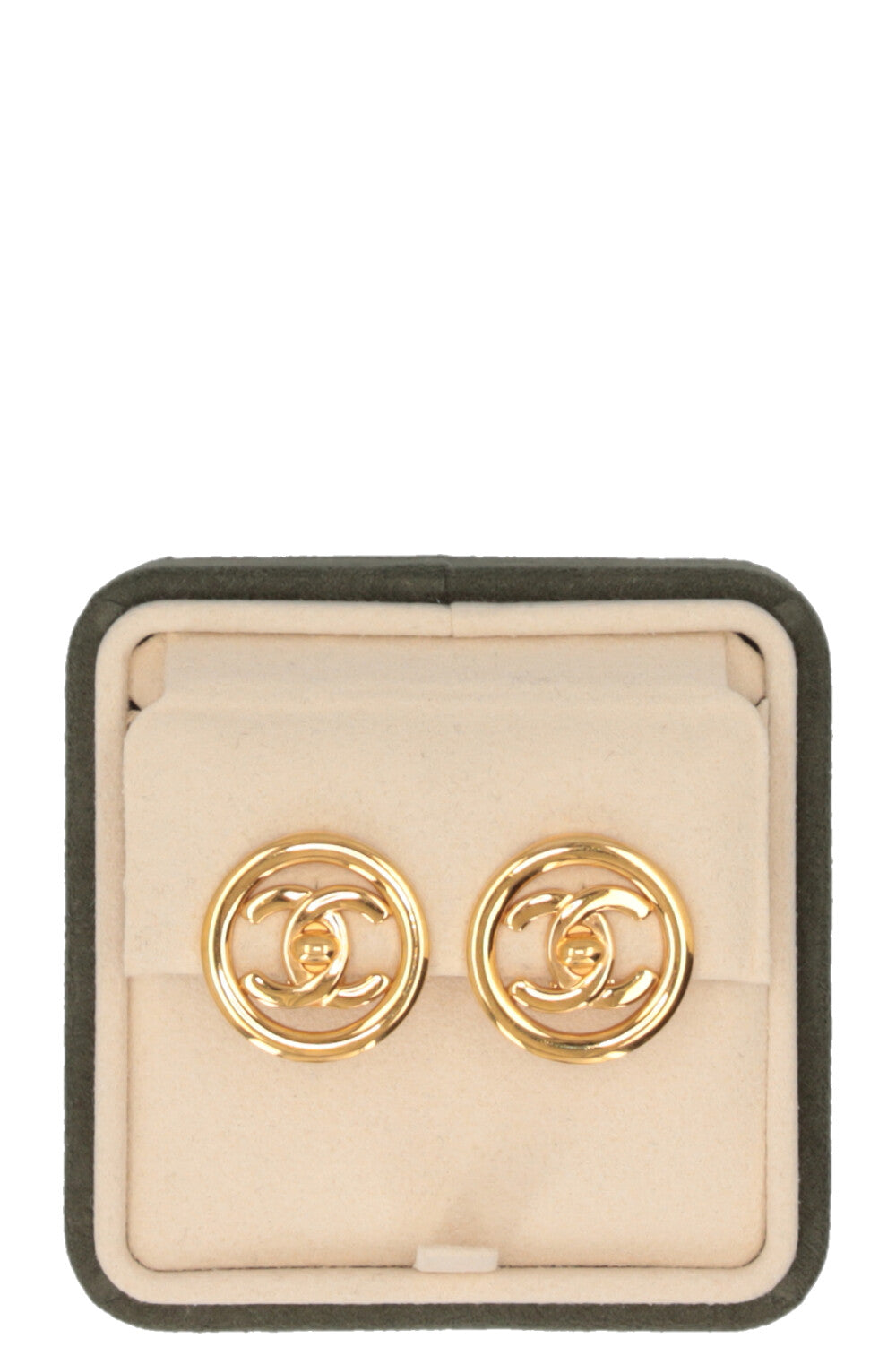 CHANEL CC Lock Earrings Gold-plated metal Gold