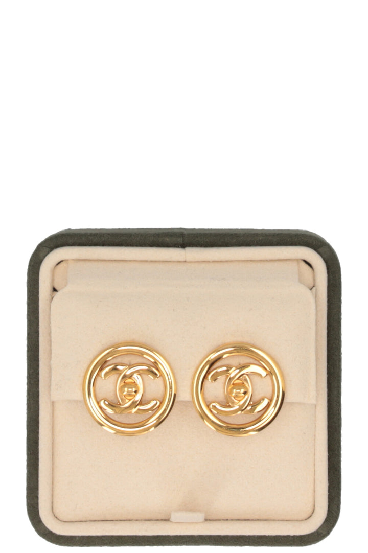 CHANEL CC Lock Earrings Gold-plated metal Gold