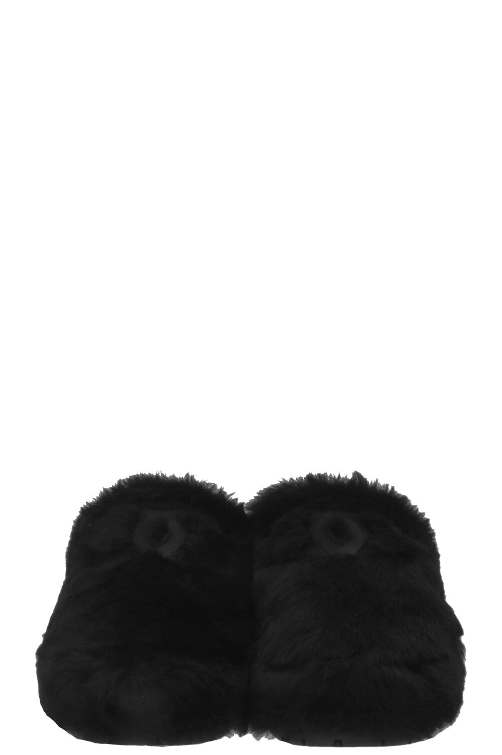 CHANEL CC Mules, Black Shearling