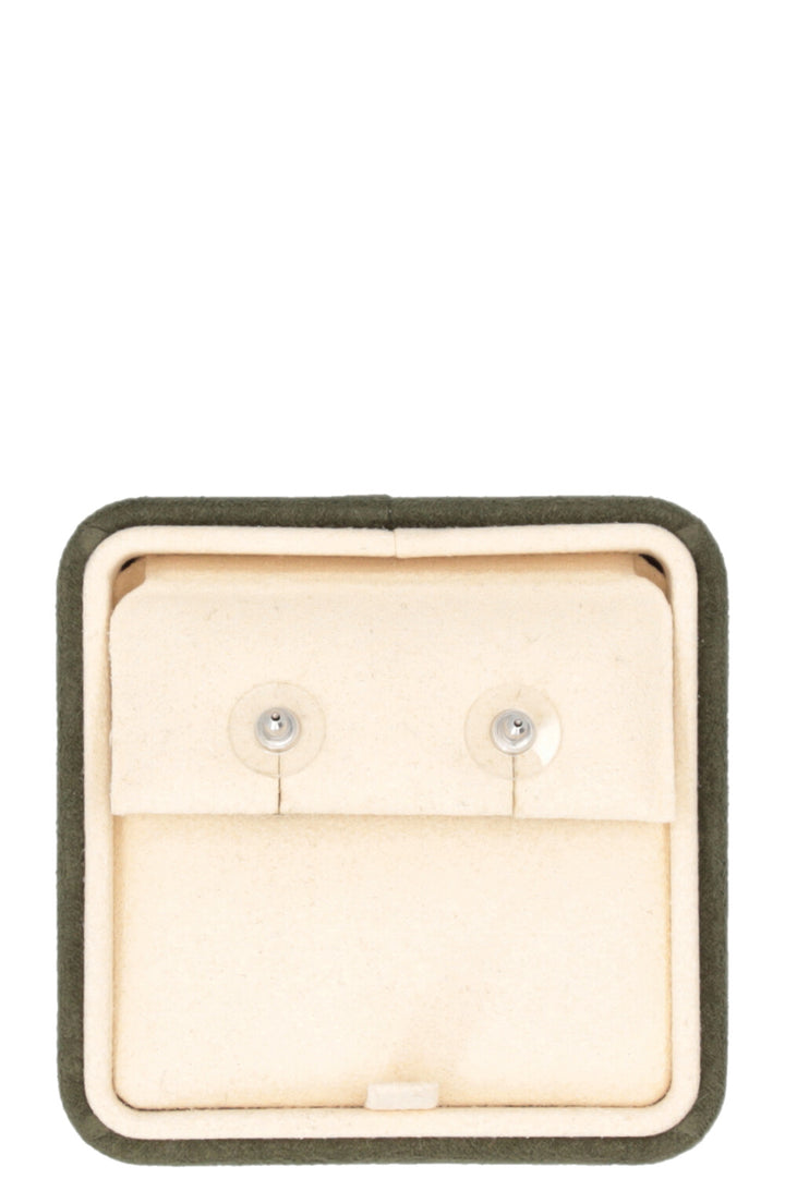 CHANEL CC PVC Ear Studs Plastic Black