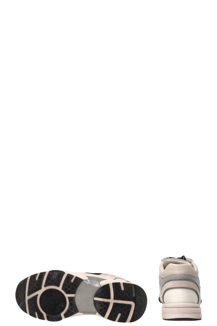 CHANEL CC Reflective Sneakers Suede Grey