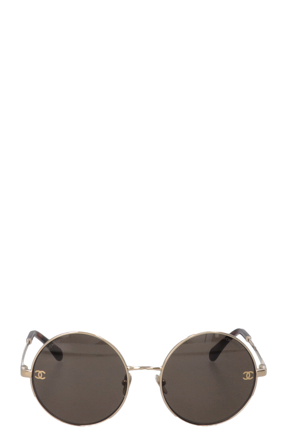 CHANEL CC Round Sunglasses 5418 Metal Gold
