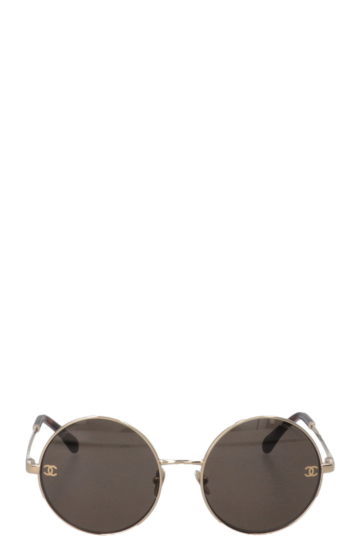 CHANEL CC Round Sunglasses 5418 Metal Gold
