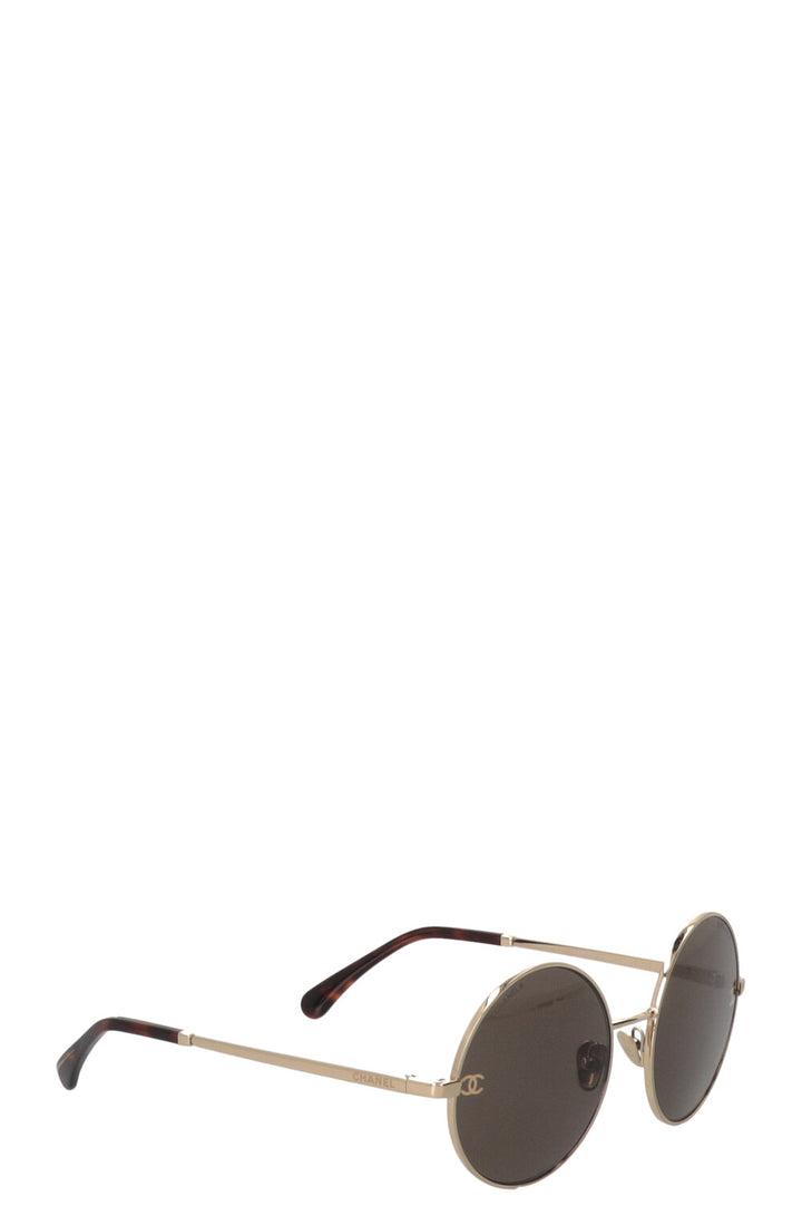 CHANEL CC Round Sunglasses 5418 Metal Gold