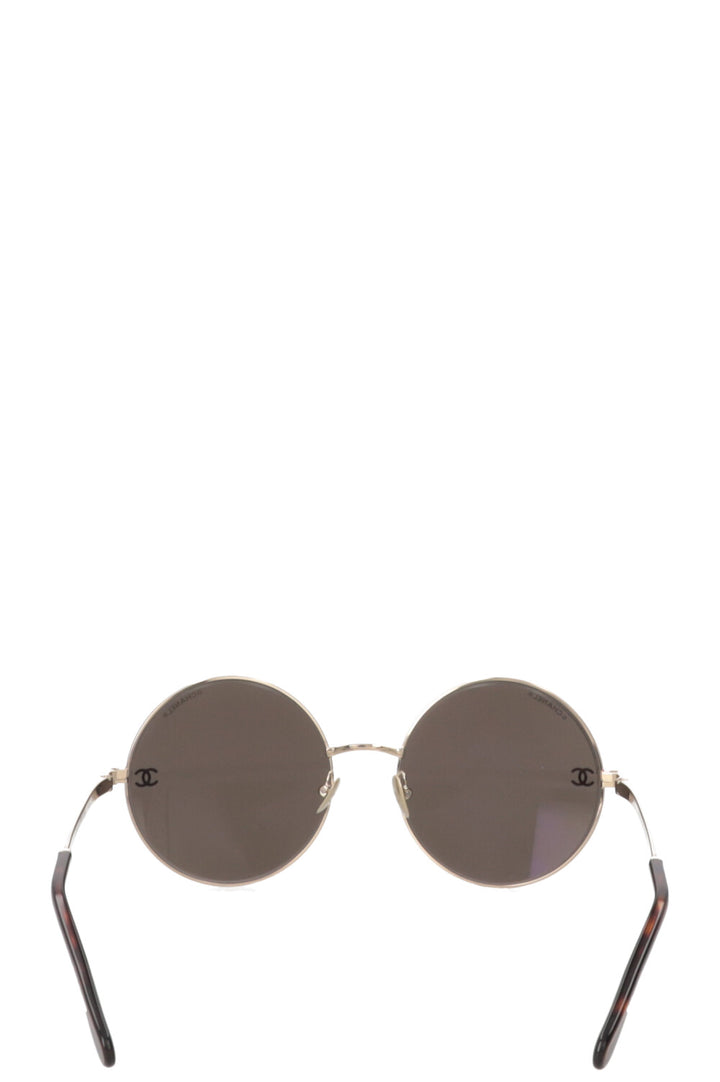 CHANEL CC Round Sunglasses 5418 Metal Gold