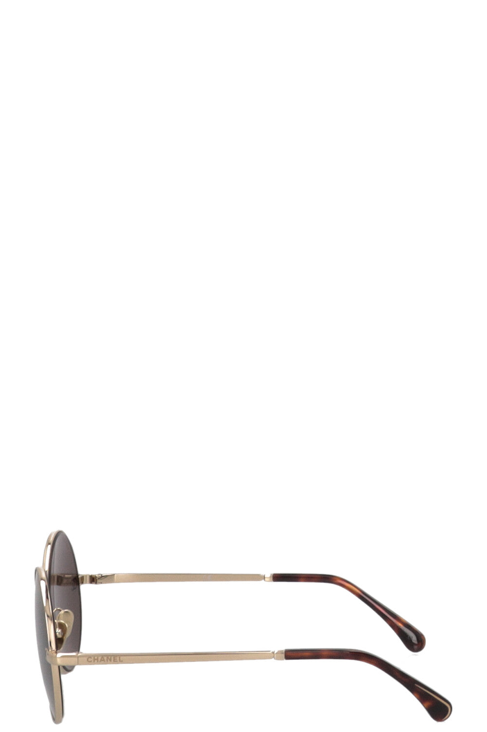 CHANEL CC Round Sunglasses 5418 Metal Gold