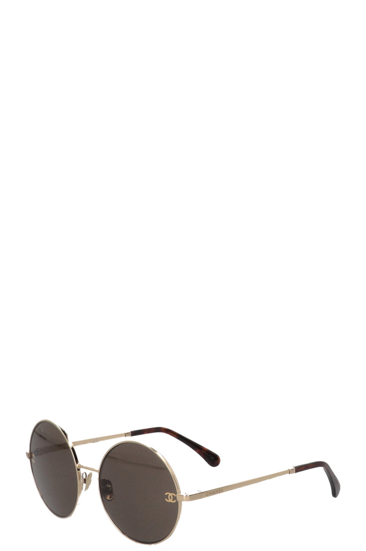 CHANEL CC Round Sunglasses 5418 Metal Gold