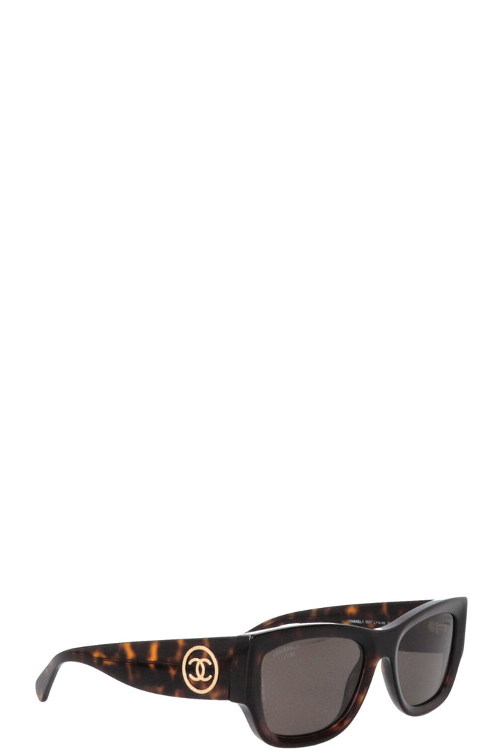 CHANEL CC Sunglasses Tortoiseshell c.714/83
