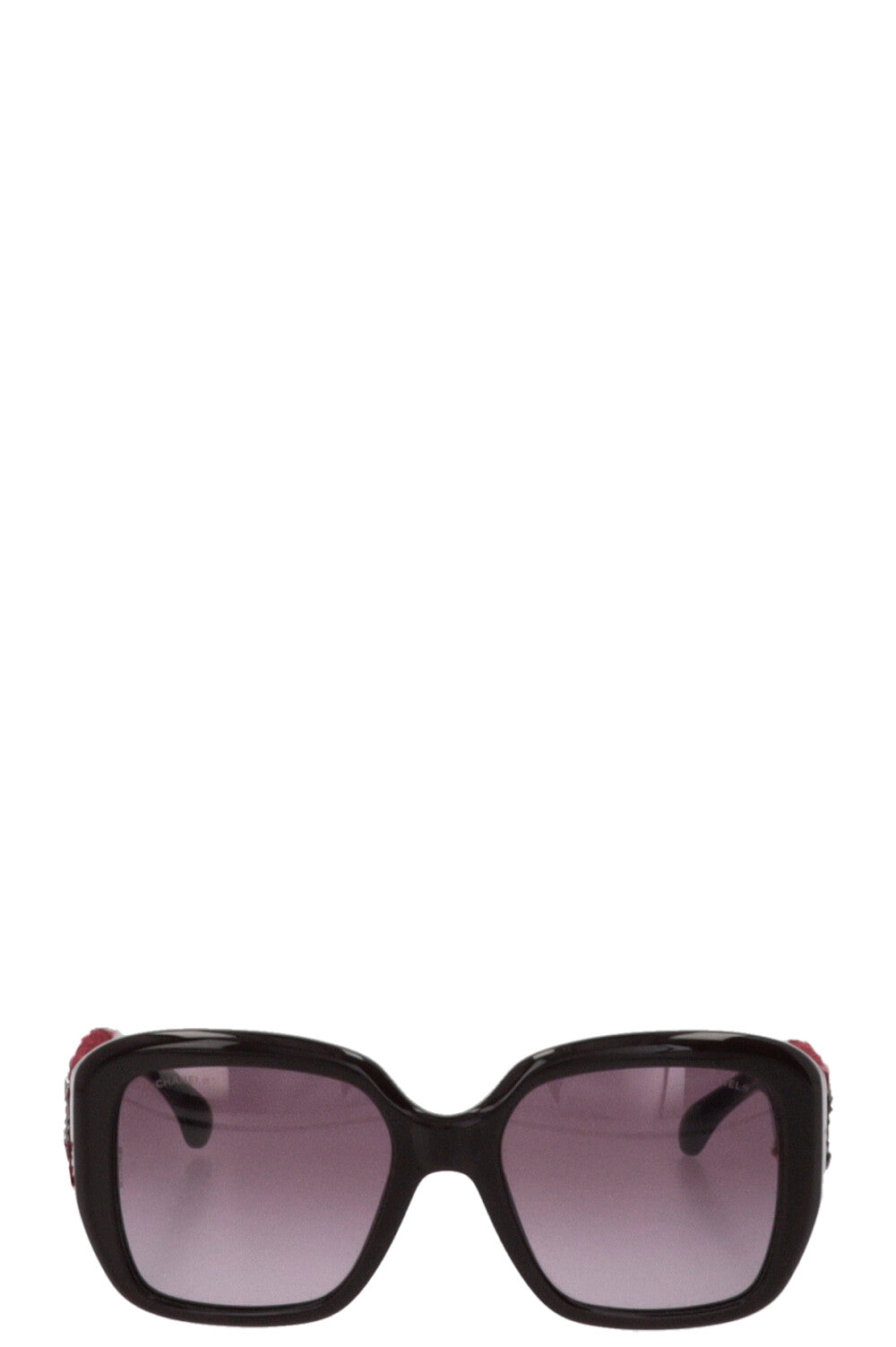 CHANEL CC Sunglasses Tweed Bordeaux